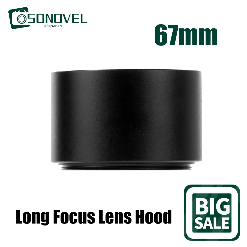 67mm Metal Hood Long Focus Lens For Nikon Sony Fujifilm Canon EOS DSLR 1300D 800D 760D 750D 700D 650D 77D 80D Camera Accessories