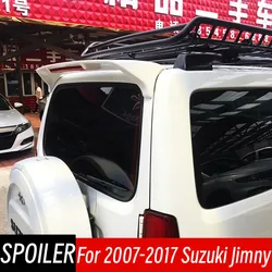 For 2007-2017 Suzuki Jimny Car Rear Trunk Roof Lid Boot With Lamp Spoiler Wings Black Carbon Exterior Tuning Accessories Parts