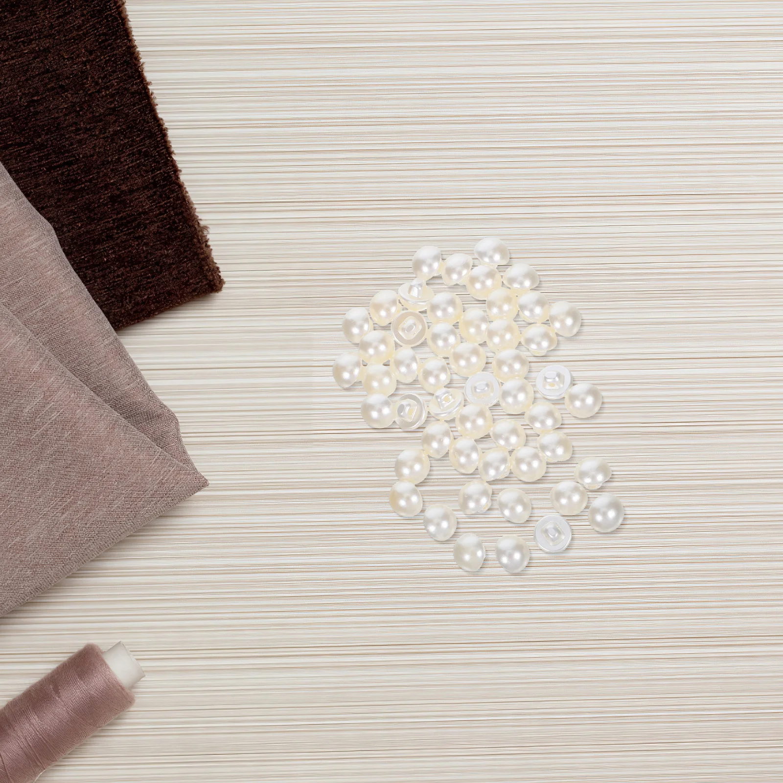 

50Pcs Pearl Buttons Dome Shaped Faux Pearl Material for Sewing Crafts Comfortable Wear Versatile Application Decorative