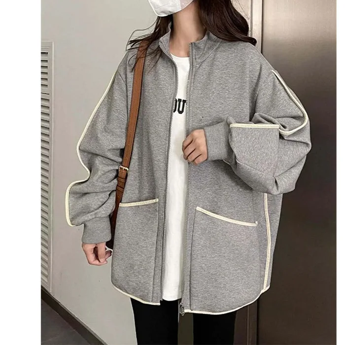 

Бейсбольные куртки для спортзала, женские осенние украшения, замша из рыбьей кости, элегантные гонщики с зубцами, шерсть, гламурный стимпанк, со вставками снаружи, ретро