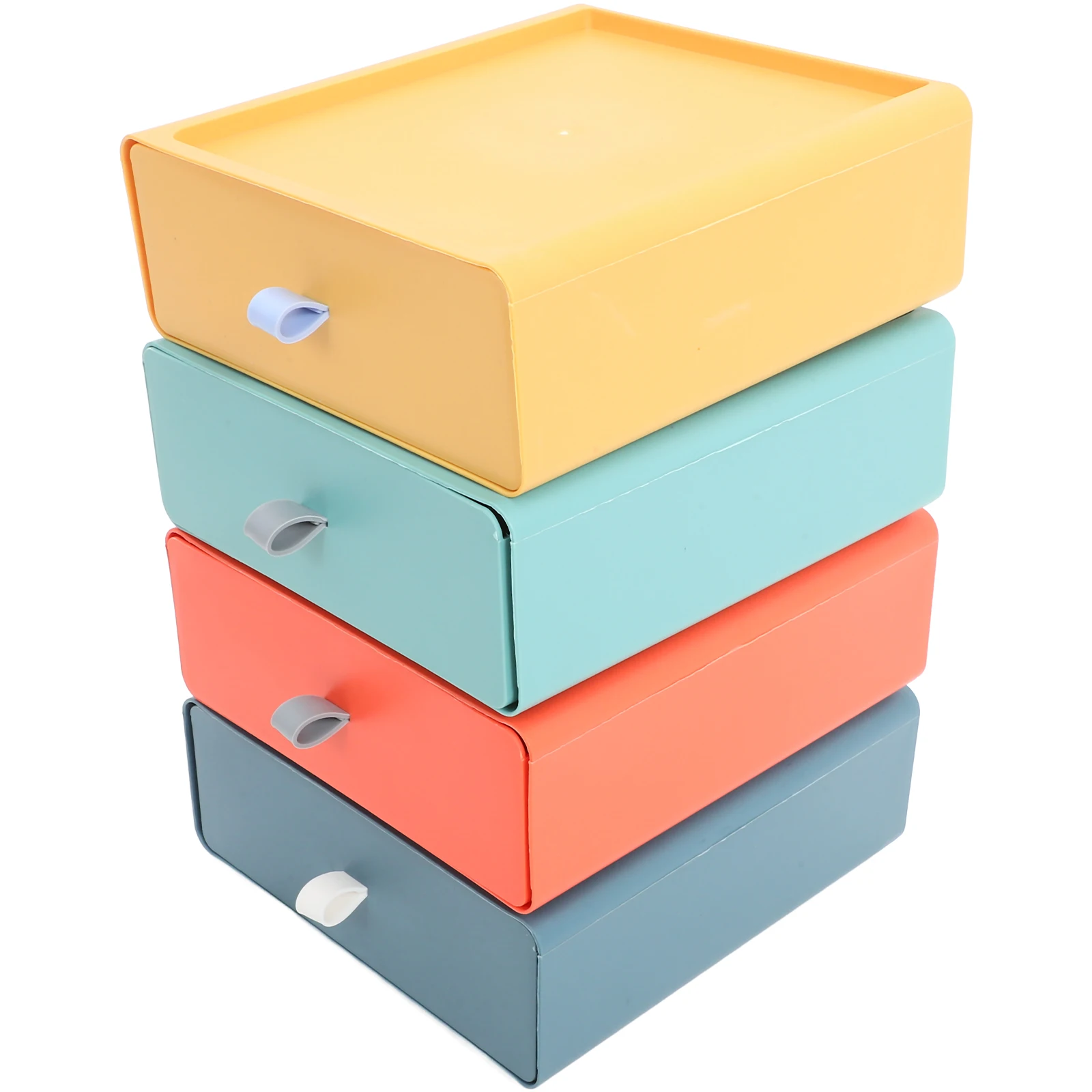 

4Pcs Desktop Storage Drawers ABS Plastic Organizing Box Multi-Function Storage Case for Office Household Sundries