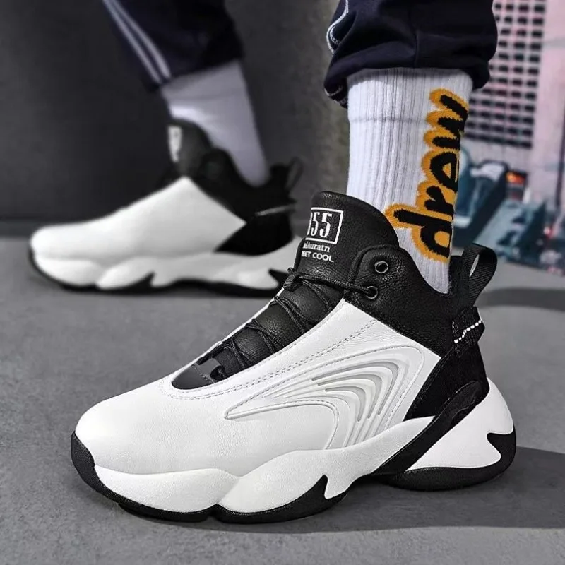 

2024 Autumn New Sports Shoes Comfortable Wear-resistant Basketball Shoes Men Non-slip Shock Absorption Anti-twist Training Shoe