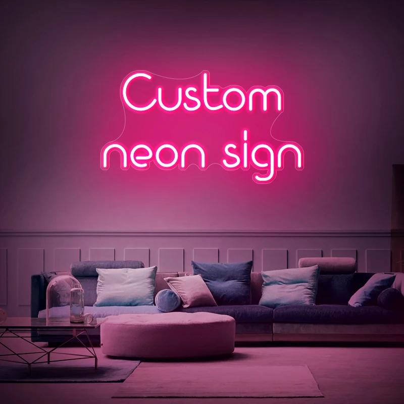 Sinal de néon personalizado vip led sinais de néon letras led divididas sinal de luz de néon personalizado para festa de casamento barra diy nome pessoal logotipo salão de beleza