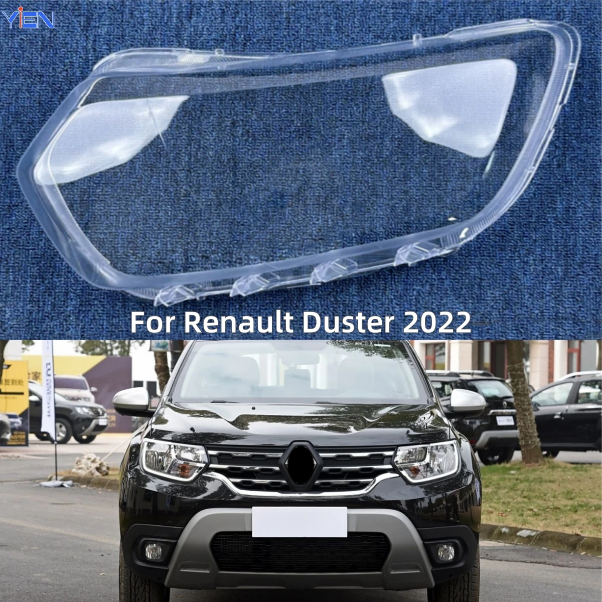 

For Renault Duster 2022 Car Gadgets Front Lamp Lens Glass Cover Car Front Headlight Lens Cover Lights Shell