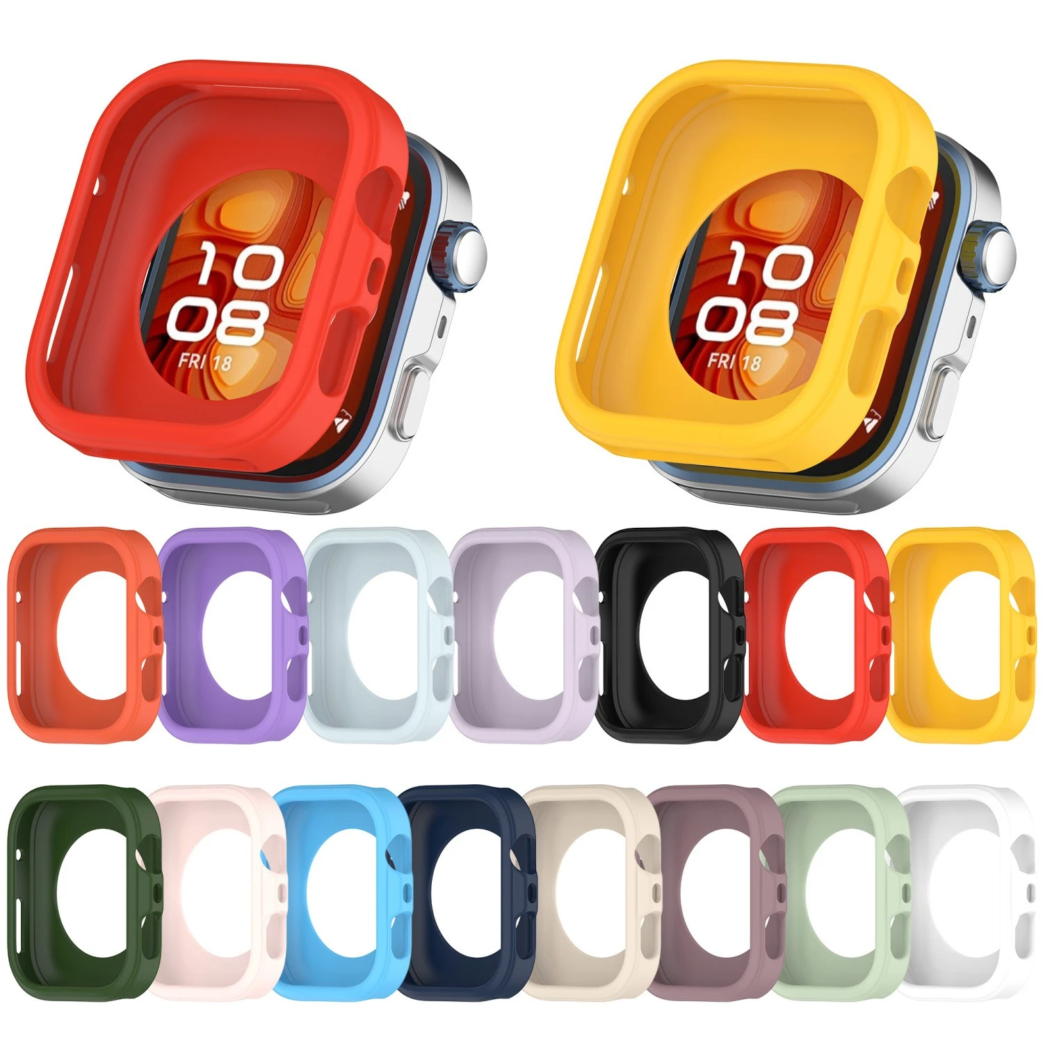 Official Silicone Case for Huawei Watch Fit 4 Pro Classic Candy-colored Silicone Watch Huawei Watch Case