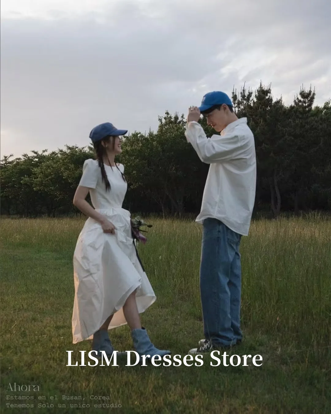 

LISM O-Neck A-Line Korea Wedding Dresses Soft Satin Regular Collar Ankle Length Elegant Bridal Gowns 웨딩드레스 Customized Corsets