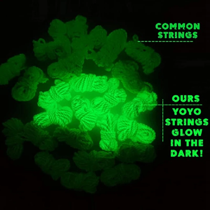 MAGICYOYO-Cordas Yoyo profissionais, cordas de poliéster, brilho no escuro, substituição para profissionais ou não-reset