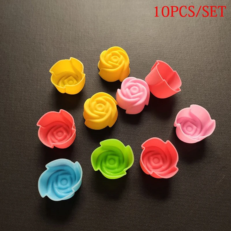 10pcs Leaf Various Flower Designs Silicone Cake Mold Chocolate Pudding Ice Mould Cupcake Baking Tools DIY Mini Soap Molds