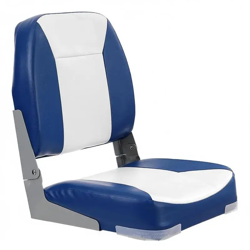 

Free Shipping-Low Back Boat Chair, 18.9" For Fishing Boat Sightseeing Boat Speedboat, Thickened Sponge Padding Fold-Down Hinge 1-Piece Marine Seating Accessory