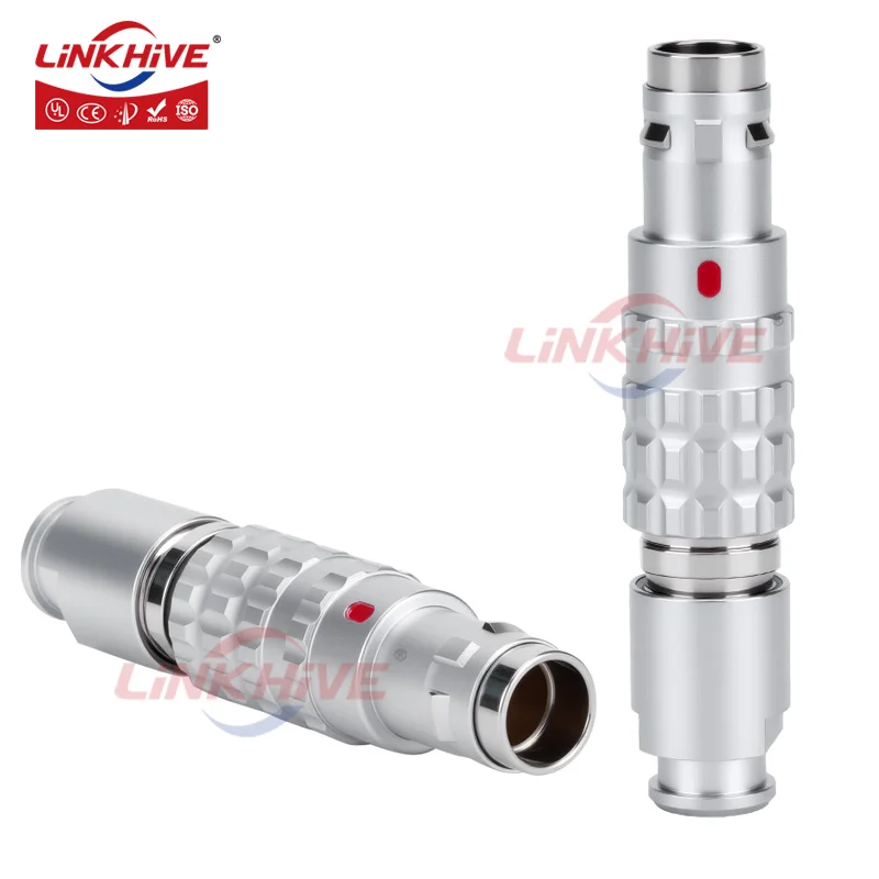 متوافق مع LEMO FGG مع Bend Relief 0T 1T 2T Series 2 3 4 5 6 8 9 10 12 16 18 20 26 30 32 106 514 Pin موصل الدفع والسحب #1