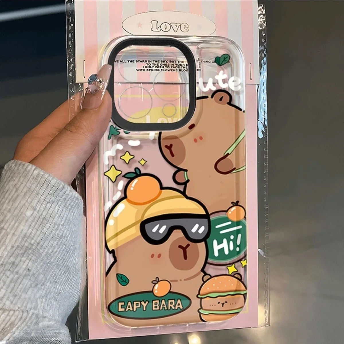 Cute Cartoon Capybara Clear Space Phone Case For Vivo Y03 Y16 Y17 Y17S Y19 Y21 Y28 Y36 Y52S Y55S Y73S Y75 Y78 Y100 4G 5G