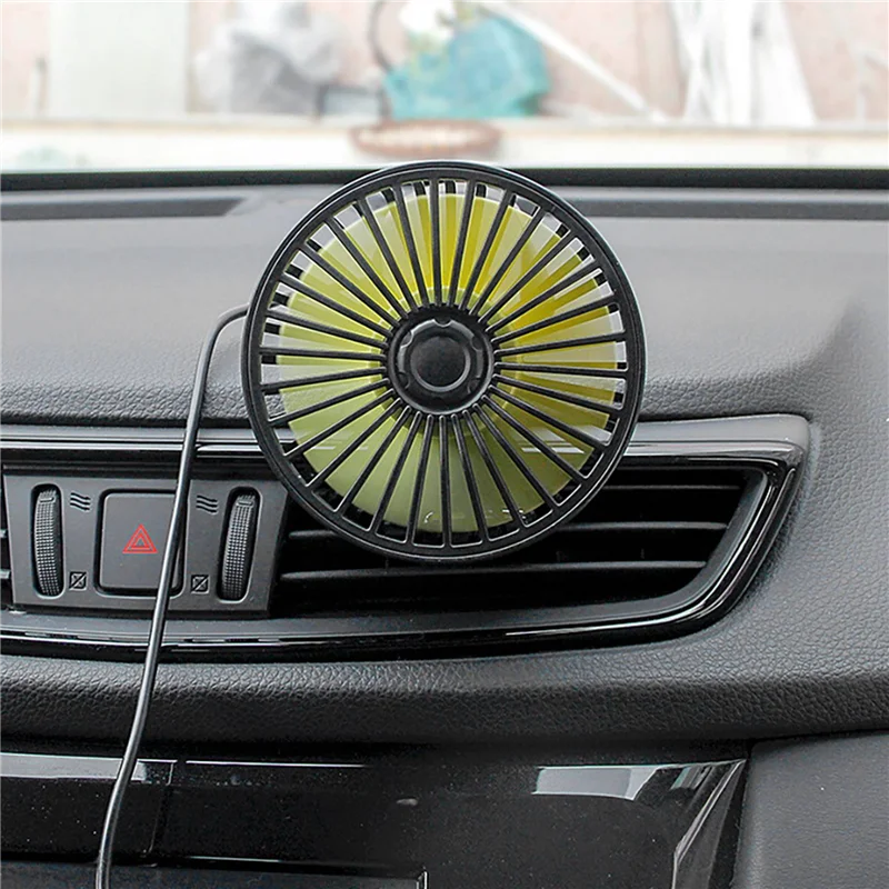

2X Universal Large Wind Three Speed Control USB Car Fan USB Car Fan Suction Cup Car Seat Back Single Head Car Fan