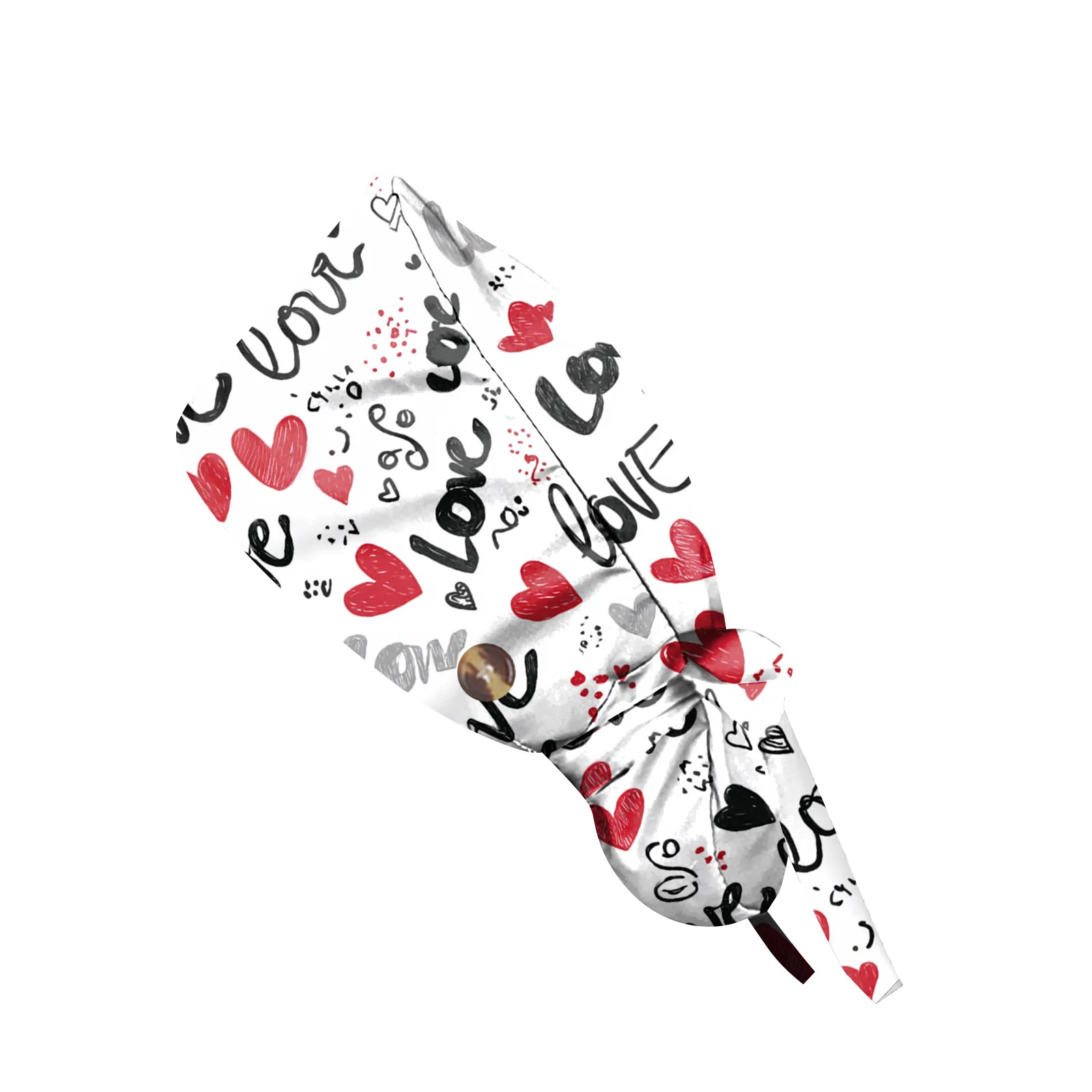 Verstelbare chirurgische scrubcaps Paardenstaarthouder met knopen Voedingshoeden Lang haar Bouffant Bloemenprint Verpleegsterspetten Dames en heren