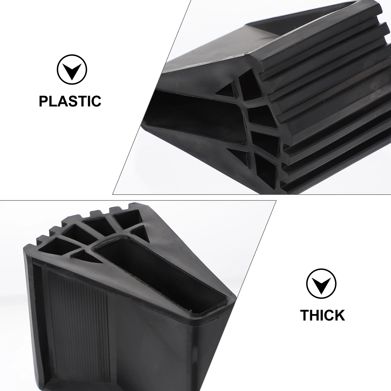 4 Pcs Non slip Ladder Feet Covers Durable Plastic Thick Sound Insulation Floor Protection Stable Folding Protector Pads