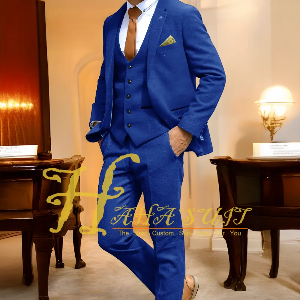 

2025 Male Suits Blazer Slim Business Formal Dress Waistcoat Groom Man Suit Exquisite Weeding