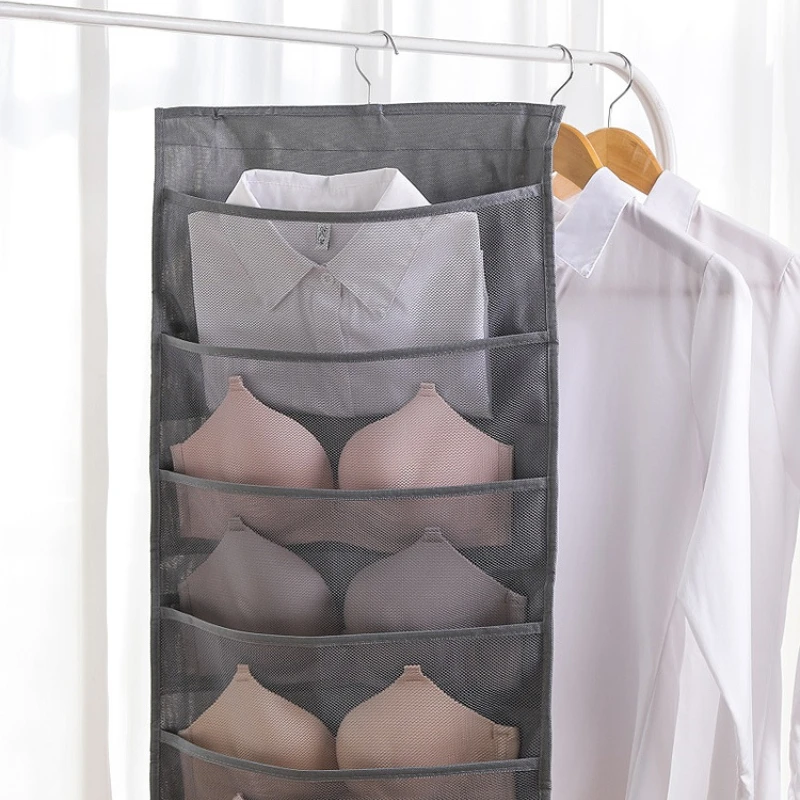 Dustproof Storage Hanging Bag Underwear Socks Double-sided Storage Organizer Household Wardrobe Dormitory Storage Accessories