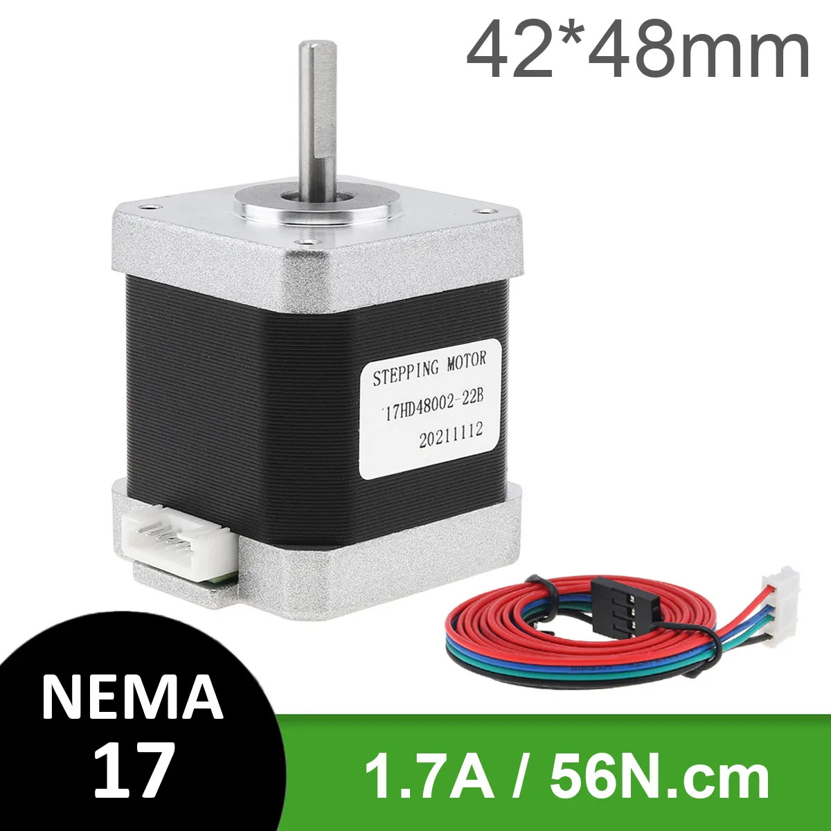 

Nema 17 Stepper Motor 42 Motor 48mm 56N.cm 3D Printer Motor for Automation Equipment Engraving Machine CNC 3D Printer Parts