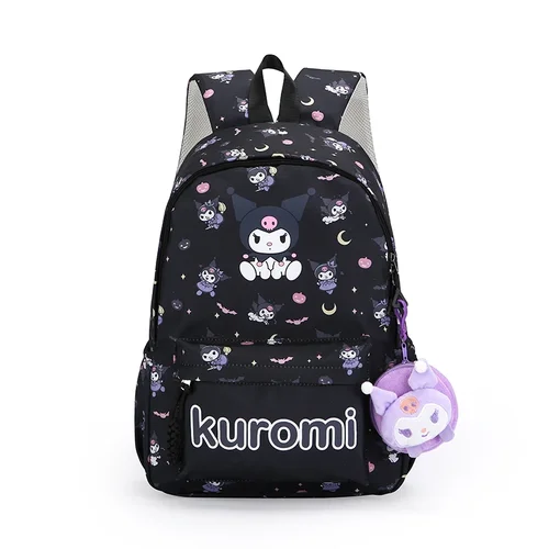 Imagen 2 del producto Mochila de Anime de Hello Kittys, mochilas escolares Kuromi Cinnamoroll con dije de billetera, mochila informal de viaje para estudiantes y niñas, 1 ud.