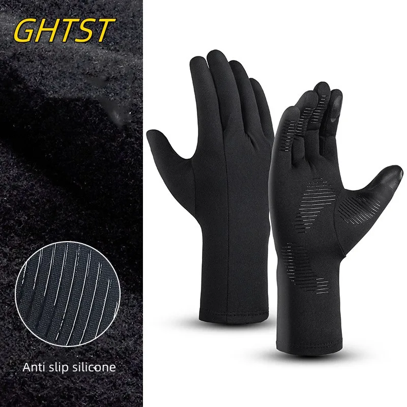 Gants de Ski doublure noire intérieure fine pour écran tactile, gants de fête ultralégers, sport, doigts complets, accessoires de Snowboard