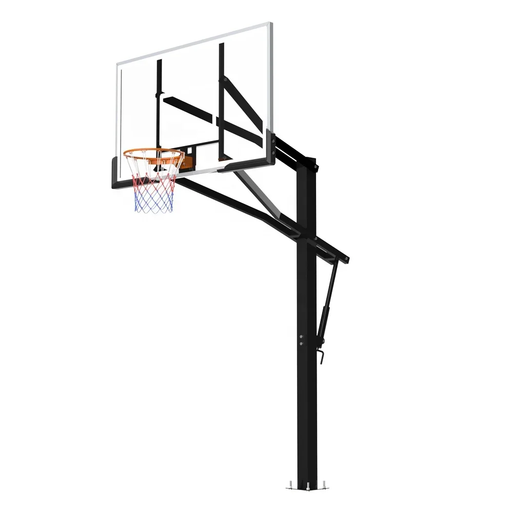 7-10ft Basketball Hoop Stand Inground Basketball Goal with 72Inch Basketball Backboard