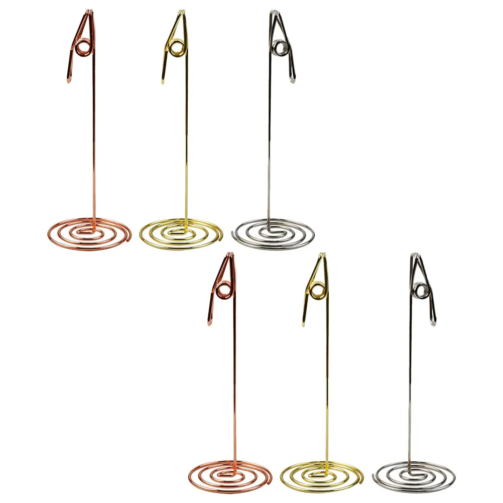 

6 Pcs Message Folder Place Card Holders for Table Sign Numbers Photo Placecard Office
