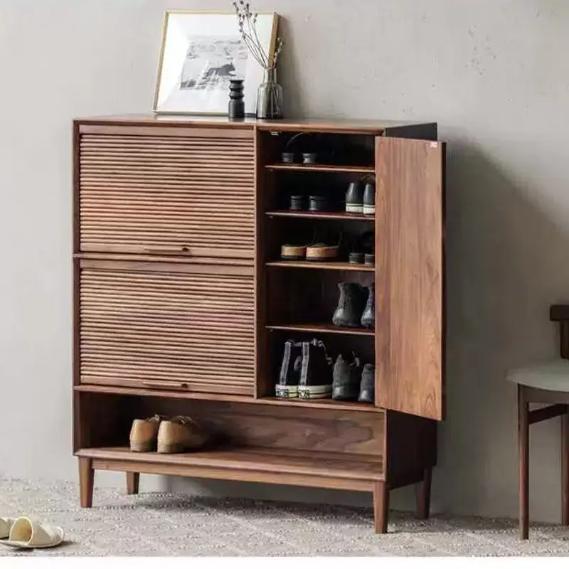 Wooden Modern Shoe Shelf Designer Organizer Storage Vertical Cupboard Shoe Cabinet Display Hidden Archivadores Salon Furniture