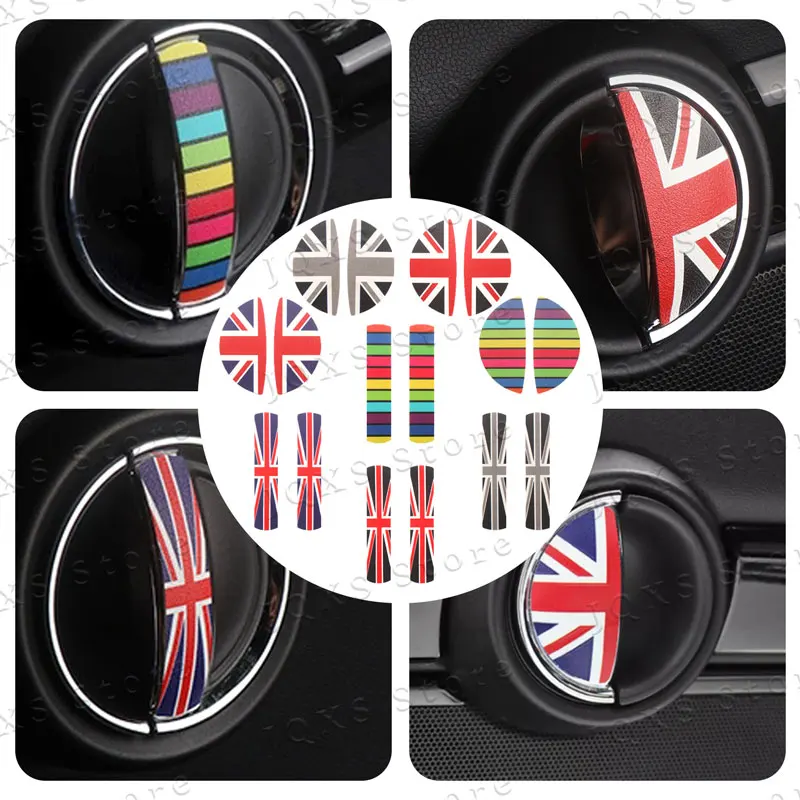 Auto Interior 2Pcs Leather Car Pull Door Handle Protective Sticker For MINI Cooper One R55 R56 R60 F54 F55 F56 F60 CLUBMAN Decor