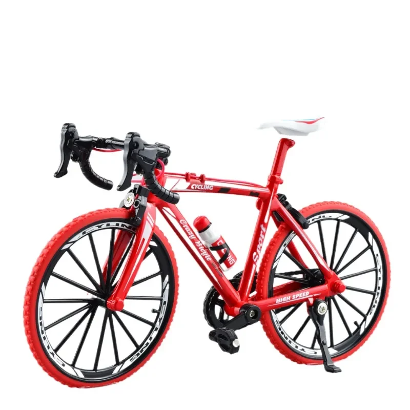 1:24 Alloy Road Racing Bicycle Model Simulation Off-Road Vehicle Ornament Diecast Metal Bike Toy for Kids Home Desk