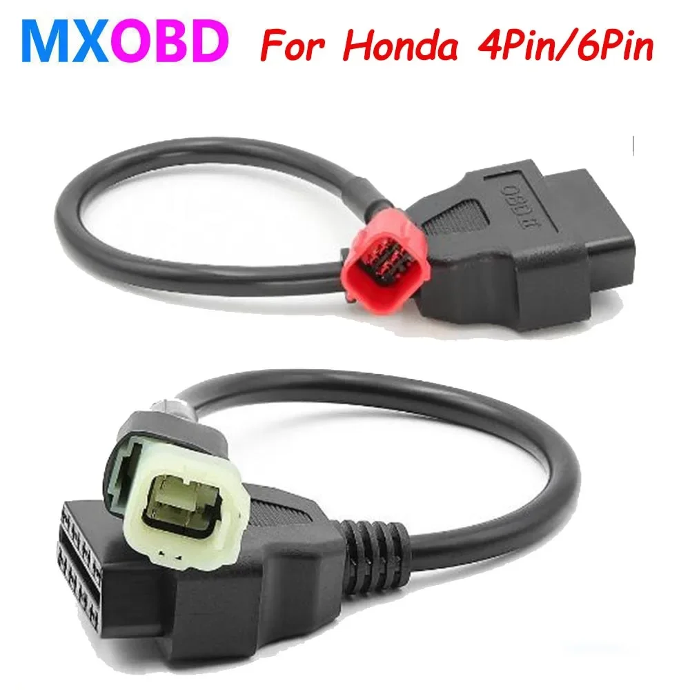 

Кабель OBD для мотоцикла Honda, 4 контакта, 6 контактов, Штекерный кабель, 4 контакта для Honda 6 контактов на OBD2 16 контактов, шнур для автовелосипеда