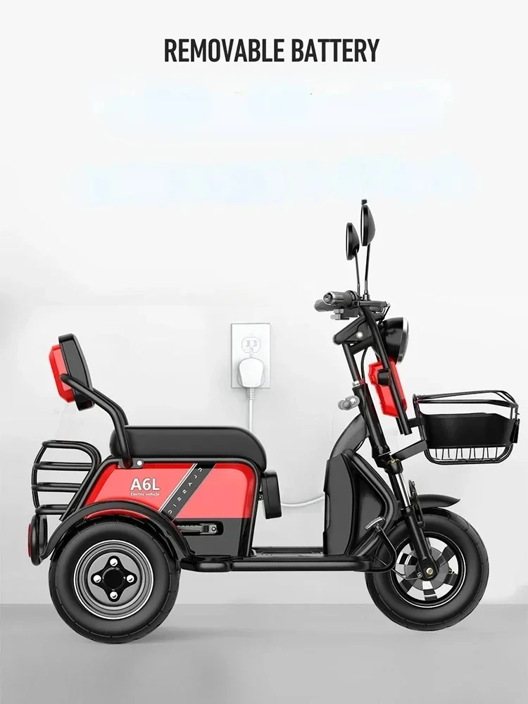 

ML Small Electric Tricycle Lithium Battery Household Electric Tricycle with Shed Battery Car