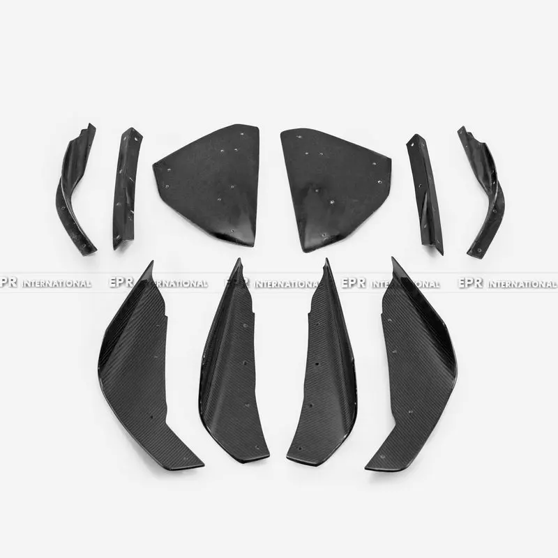 

For Evolution EVO 10 Carbon Fiber VRS Style Front Bumper Canard