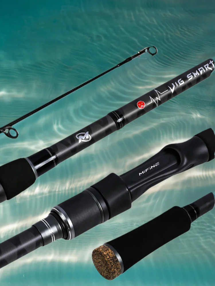 MIFINE JIG SMART SPIN Spinnrute, Zander-Angelruten, Ködergewicht 4–18 g/10–38 g/20–70 g, Salzwasser, Süßwasser, 2,44 m/2,56 m
