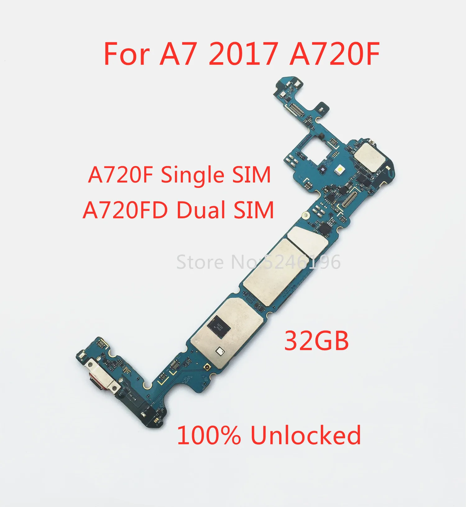 1pcs 100% Unlocked Motherboard For Samsung Galaxy A7 2017 A720F A720F/DS 32GB Replace Part