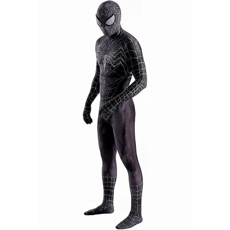 Fato de super-herói do simbionte para adultos e crianças, macacão completo, macacão de Halloween, segunda pele Zentai, homem-aranha