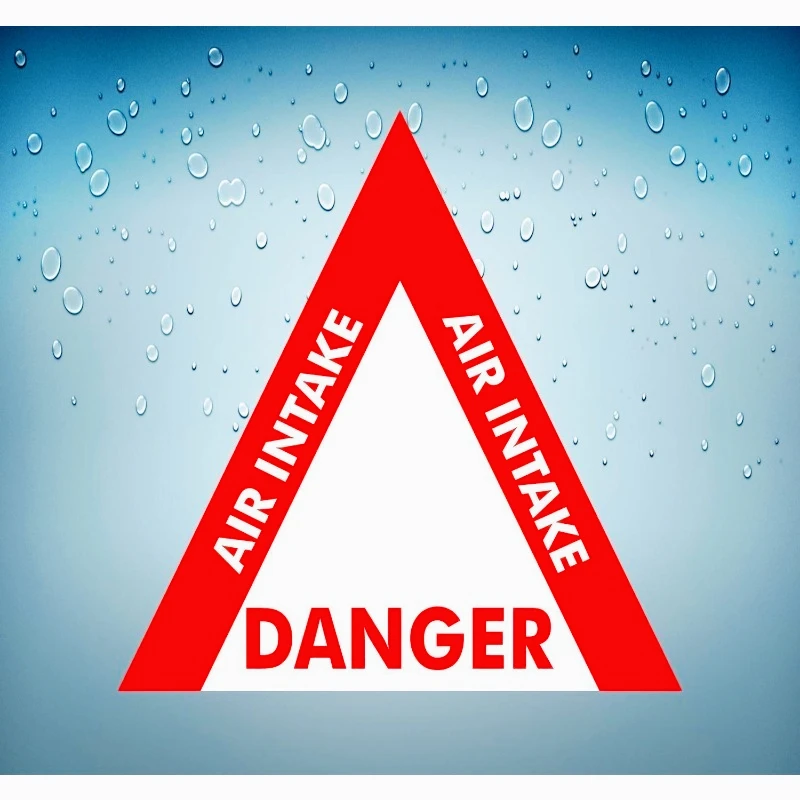 Car decoration decal sticker car airplane aircraft airport plane air intake danger 15CM PVC KK