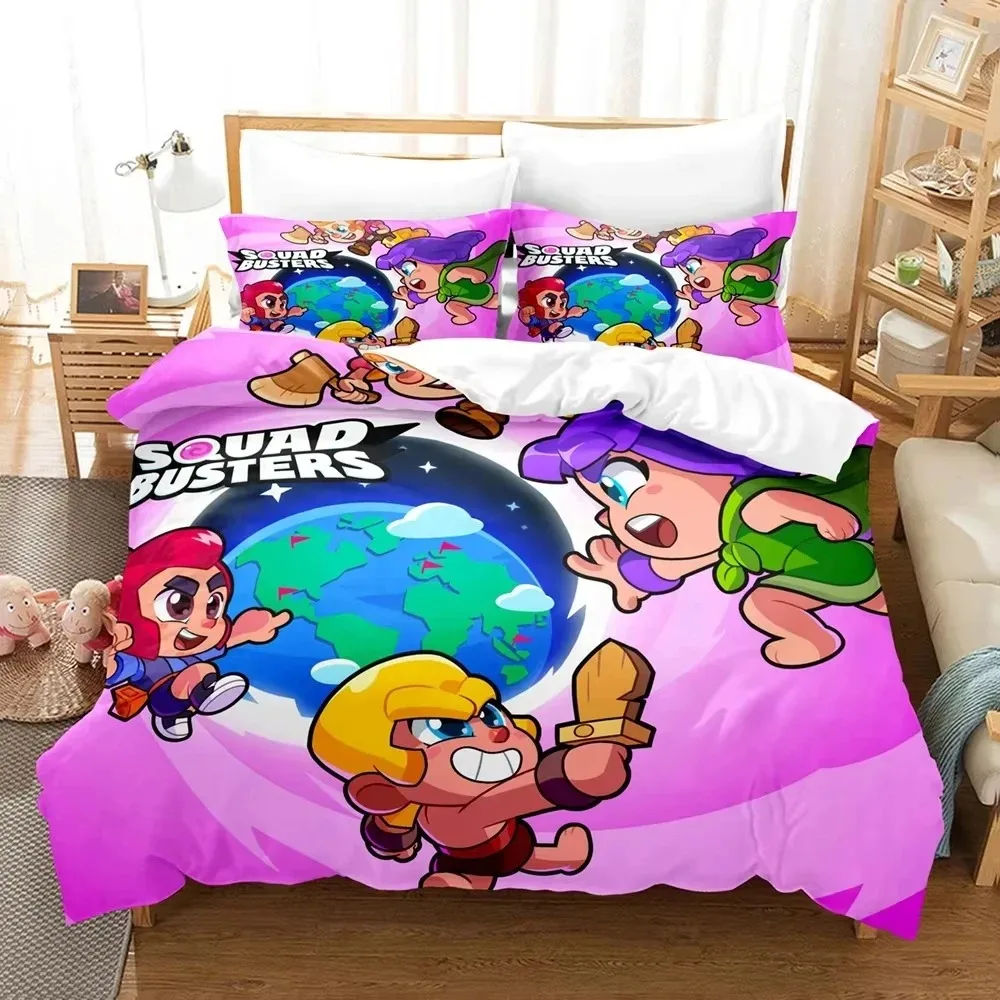 

Fashion Game S-Squad Busters Bedding Set Single Twin Full Queen King Size Bed Set Adult Kid Bedroom Duvet Cover Set Home Textile