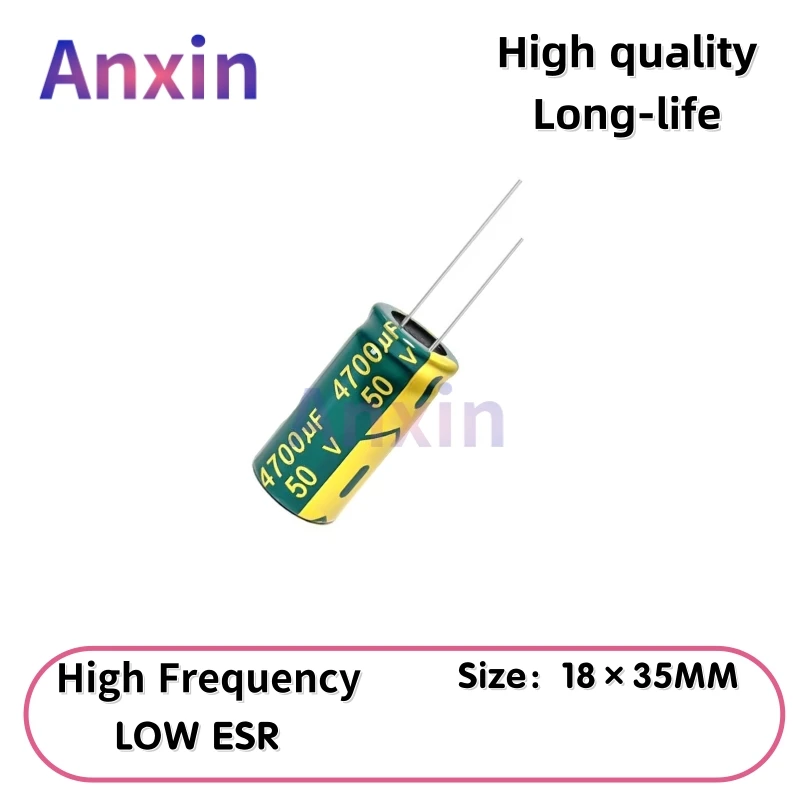 

2PCS 50V4700uF Aluminum Capacitor, High Frequency Low ESR 105°C Radial for Power Supply Long-life 18×35MM