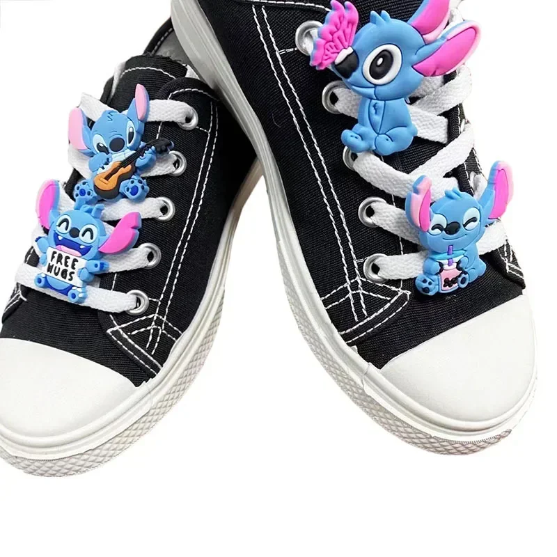 8pcs Disney Stitch Shoelace Buckle Anime Cartoon Cute Fashion Sneakers Sneakers Lace Decorative Shoe Buckle Birthday Gift