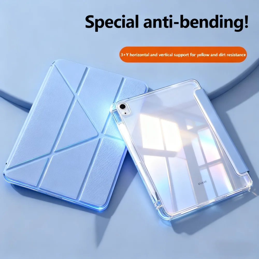 

For iPad A16 Air M3 M2 Air7/6/5/4 iPad Pro 11 12.9 13 " 10th Gen 9/8/7th 10.2 5/6th 9.7 inch Mini 7 6 Smart Case with Pen Holder