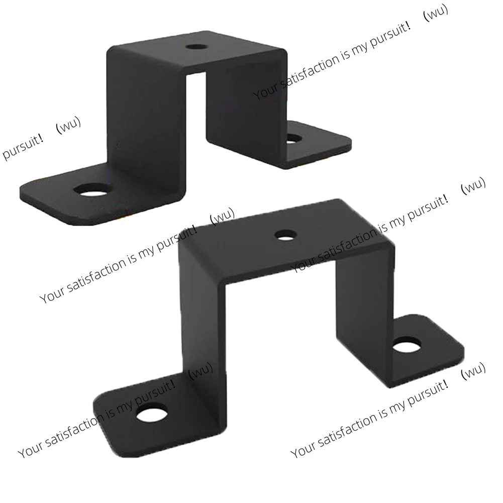 2/4PCS U Shaped Bracket Carbon Steel Corrosion-Resistant Fence Post Connector Bracket For Pipes Railings Garden Supplies