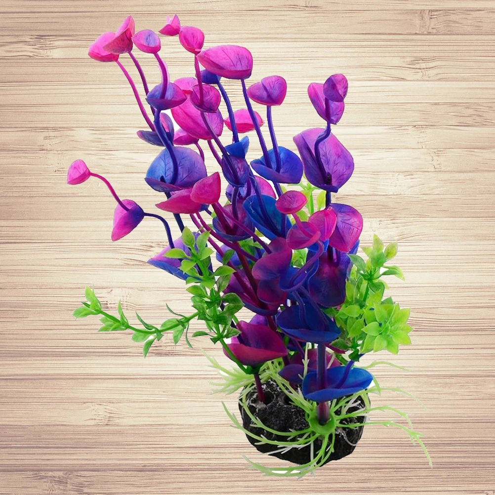 

2 Pcs Simulated Terrarium Decor Artificial Water Grass for Reptile Amphibian Pet Nest Long Lasting Durable Vivid Scene