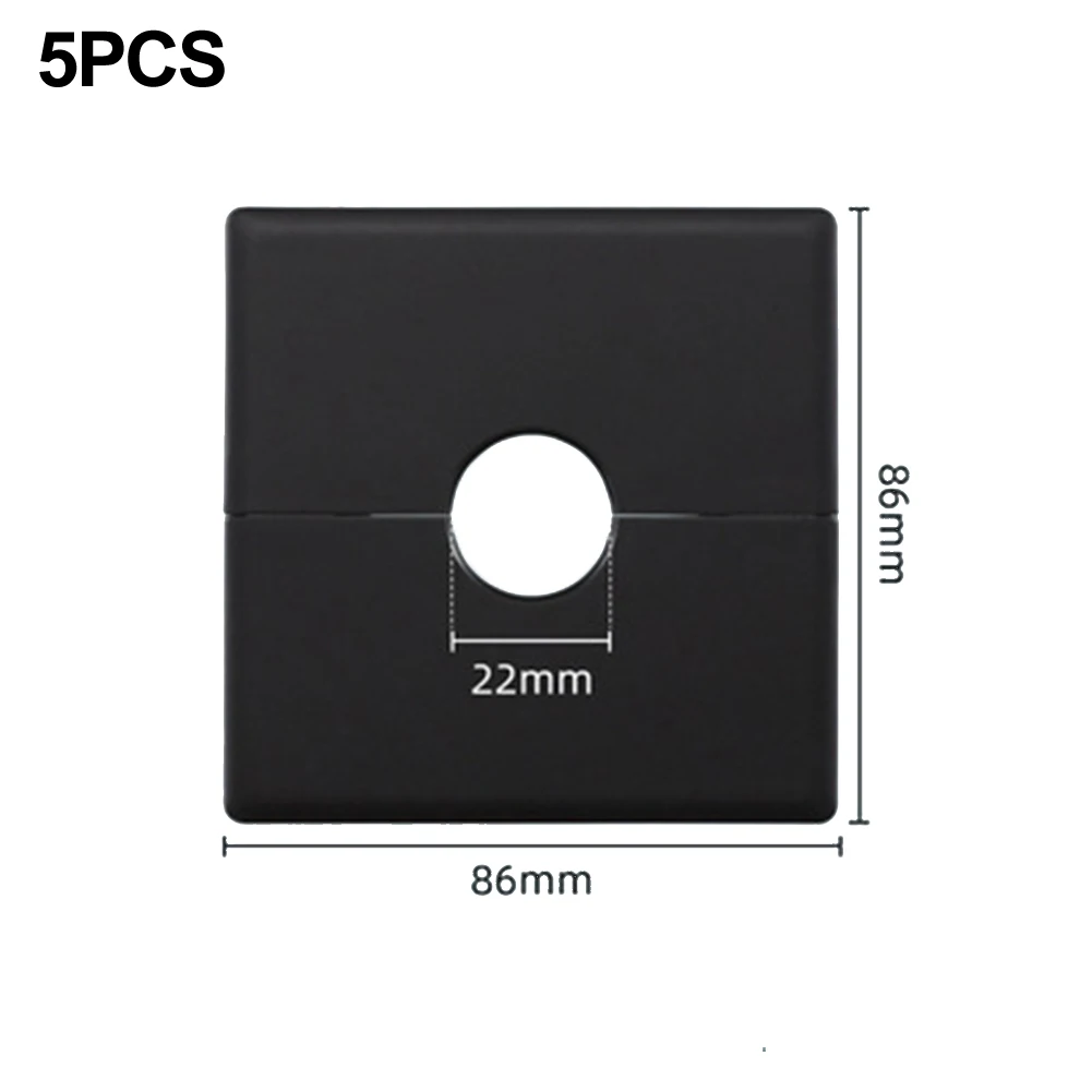 Outlet Diameter 12mm, 22mm, 32mm, 52mm Square Pipe Wall Covers Tube Escutcheon Plates Moisture Resistant ABS Plastic