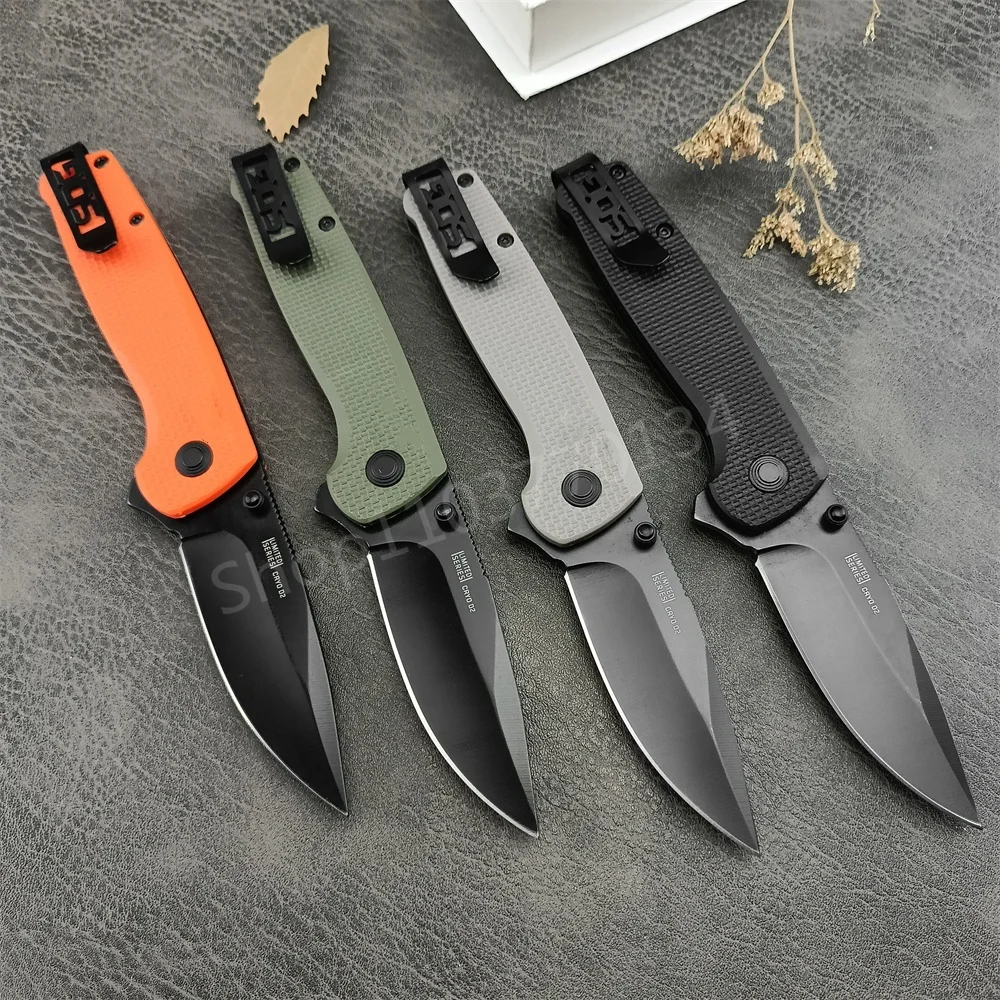 D2 Multifunctional Tactical Folding Blade Knife Nylon Fiber Handle Utility EDC Outdoor Camping Survival Knives Fruit Cutter