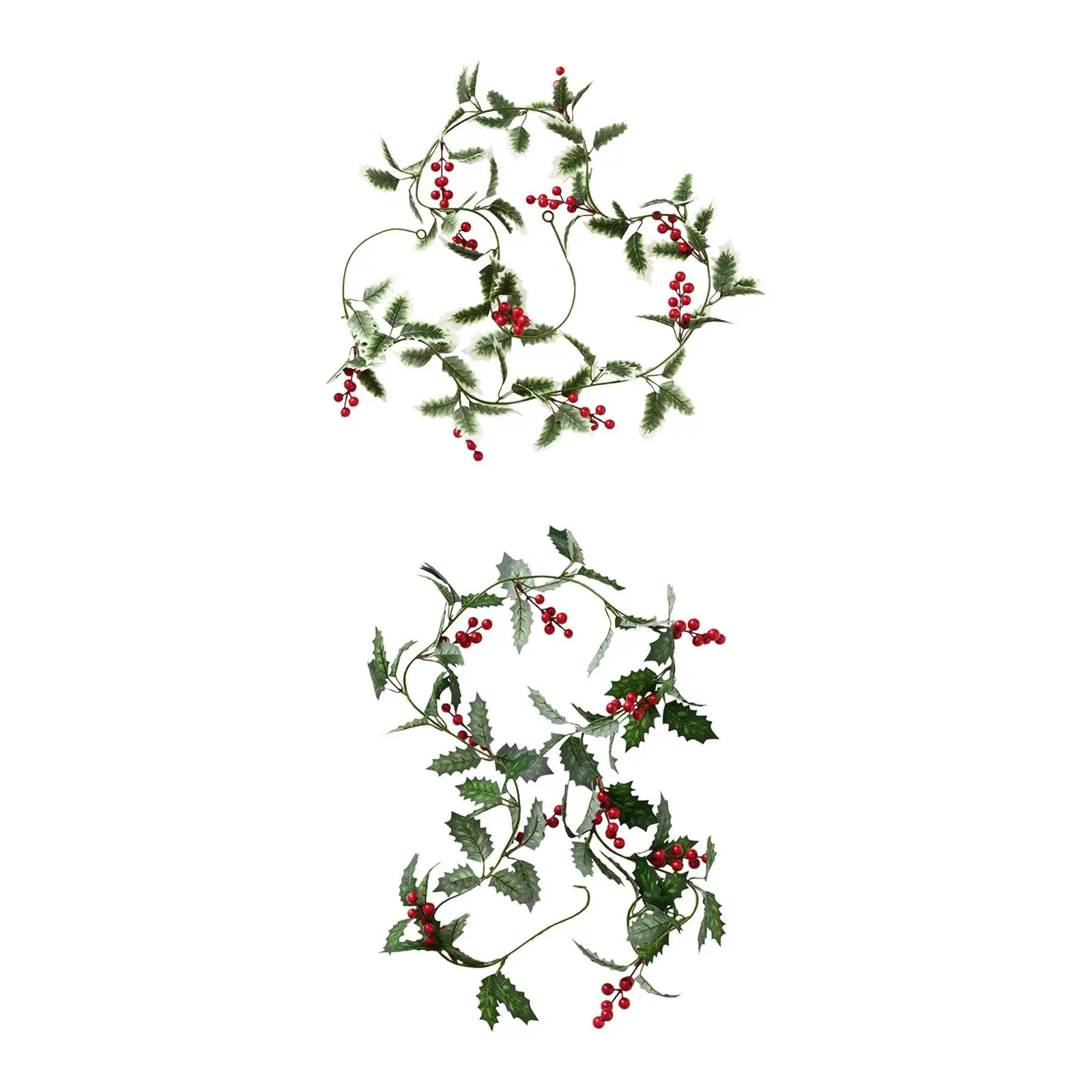 Guirnalda de bayas navideñas artificiales, guirnalda navideña de 200cm, decoración de guirnalda navideña para interiores y exteriores, fiesta de Año Nuevo