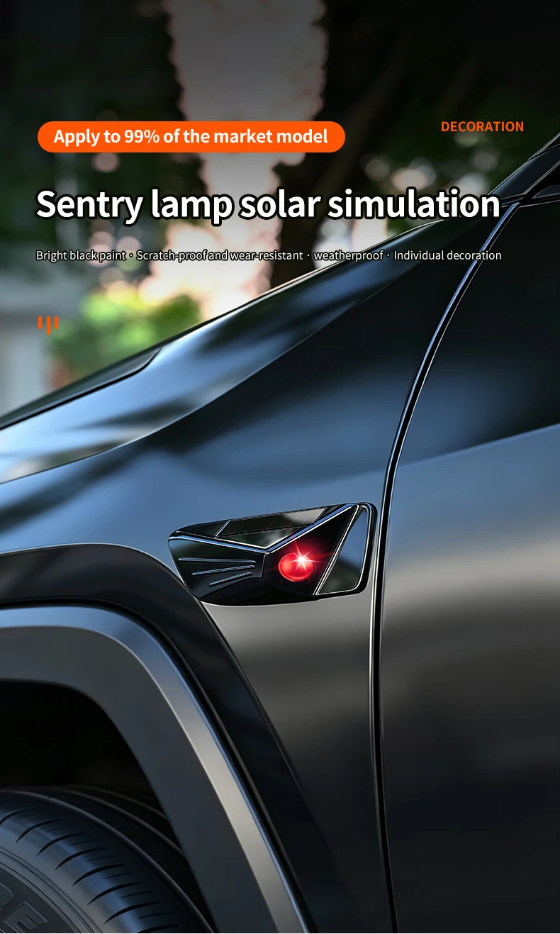 Automotive Solar-LED-Simulations-Wachmodus-Licht Blatt-Panel Überwachung Diebstahlschutz-Blitz Universal-Modifikation – Detail 1