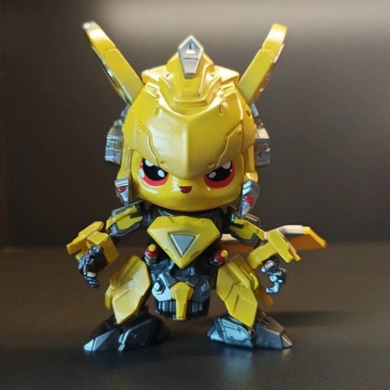 

Hot Anime Pokemon Pikachu COS Mech Warrior Limited Edition GK Statue Desktop Decoration Anime Fans Creative Collectible Model