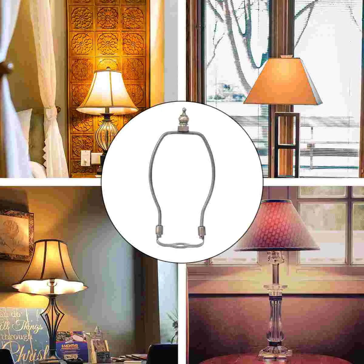 1Pc Lamp Harp Holder Bronze Metal Lampshade Bracket for Table and Floor Lamps Stable and Durable Lamp Accessory