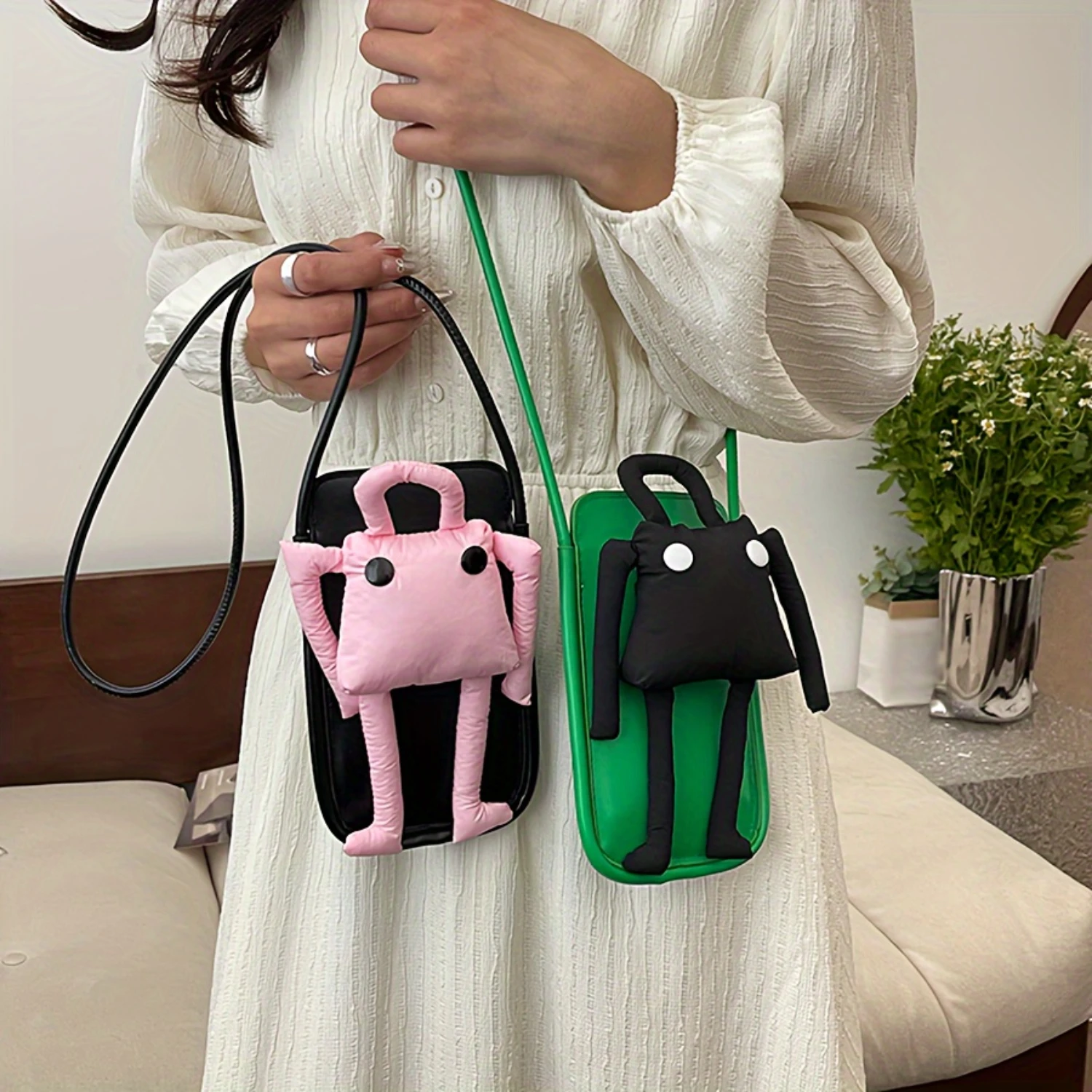 

Сумки для мобильных телефонов Monster Crossbody, сумка через плечо из искусственной кожи, женский кошелек для монет