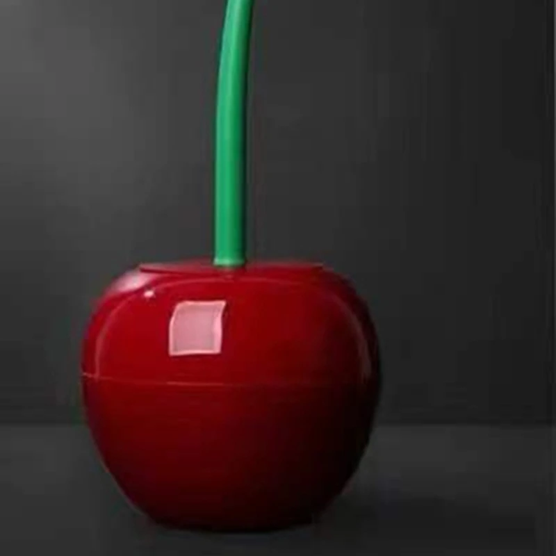 Escobilla de baño con mango largo para el hogar, cepillo limpiador de cerezas de 3 piezas, con soporte y mango largo para la cocina