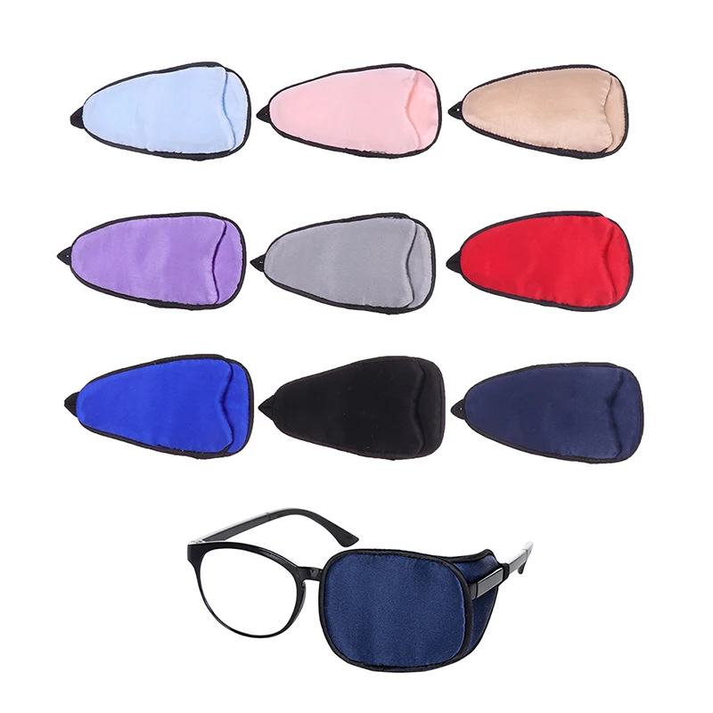 Adult Child Single Eye Cover Silk Eyeshade Sleeping Eye Mask One-eyed Cover portatile Soft Eye Patch Amblyopia Traning Goggles